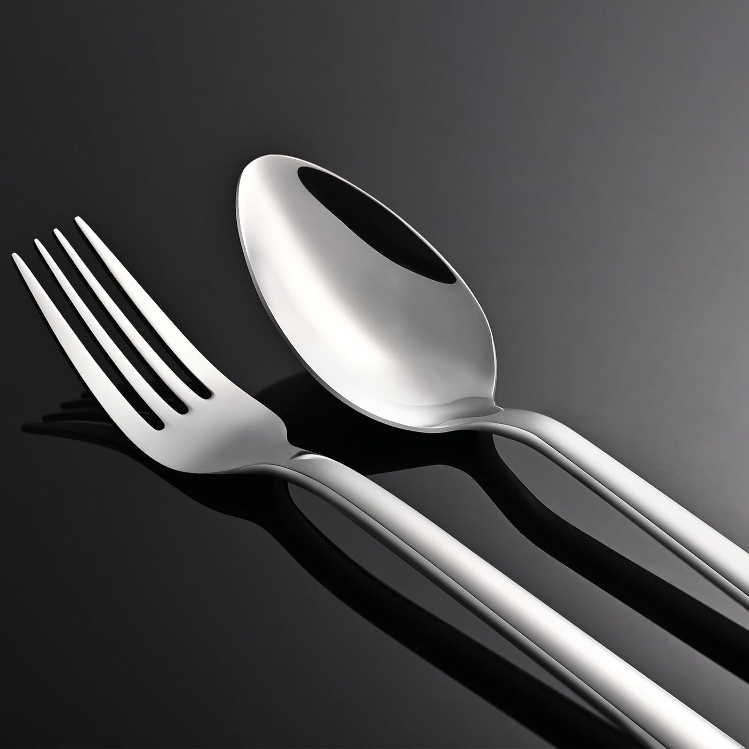 KINGSTONE Silverware Set, 20 Piece Flatware Cutlery Set for 4, 18/10 Stainless Steel Silverware Mirror Polished Dishwasher Safe for Home, Restaurant, Wedding, Party(Silver, 20 pieces for 4) - Image 6